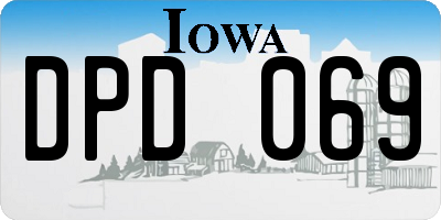 IA license plate DPD069