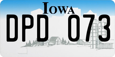IA license plate DPD073