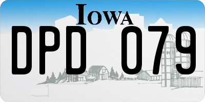 IA license plate DPD079