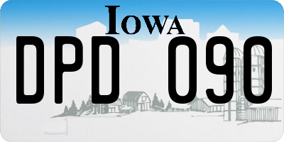 IA license plate DPD090