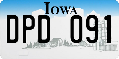 IA license plate DPD091