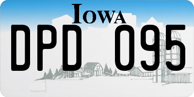 IA license plate DPD095