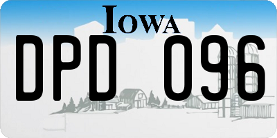 IA license plate DPD096