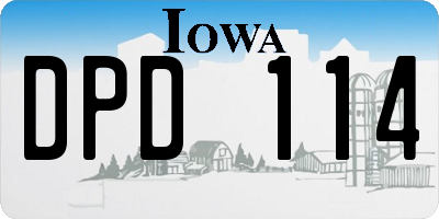 IA license plate DPD114