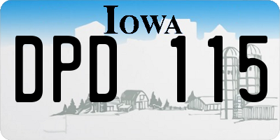 IA license plate DPD115