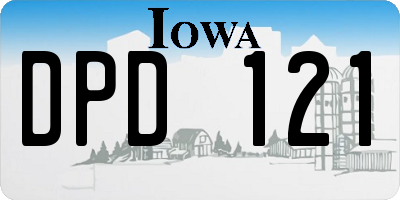 IA license plate DPD121