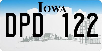 IA license plate DPD122