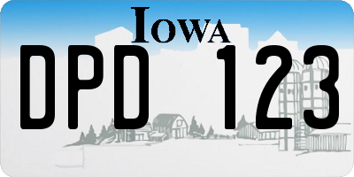 IA license plate DPD123
