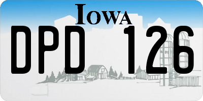 IA license plate DPD126