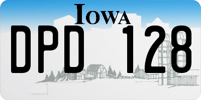 IA license plate DPD128