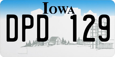 IA license plate DPD129