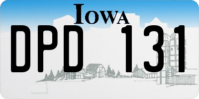 IA license plate DPD131