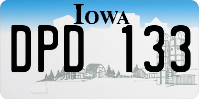 IA license plate DPD133