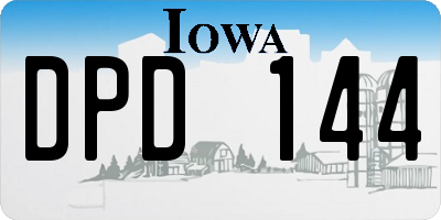 IA license plate DPD144