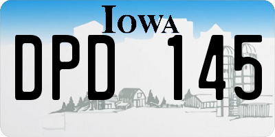 IA license plate DPD145
