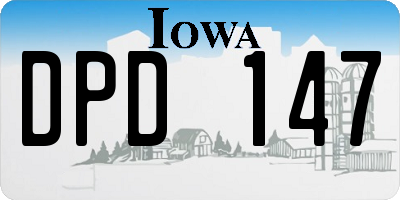 IA license plate DPD147