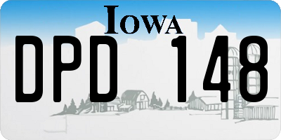 IA license plate DPD148