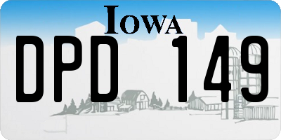 IA license plate DPD149