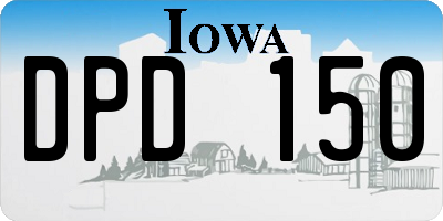 IA license plate DPD150
