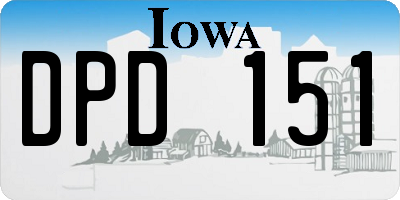 IA license plate DPD151