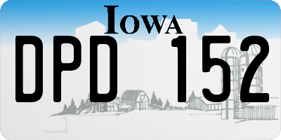 IA license plate DPD152