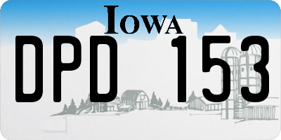 IA license plate DPD153