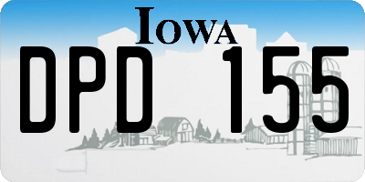 IA license plate DPD155