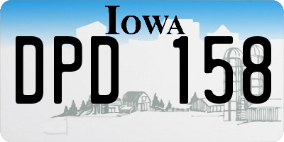 IA license plate DPD158