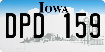 IA license plate DPD159