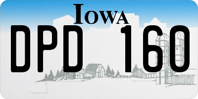 IA license plate DPD160