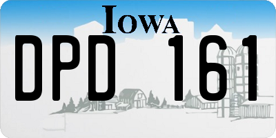 IA license plate DPD161