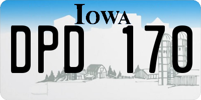 IA license plate DPD170