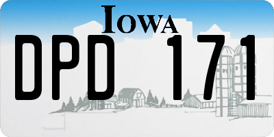 IA license plate DPD171