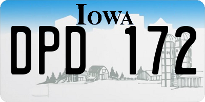 IA license plate DPD172