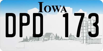 IA license plate DPD173