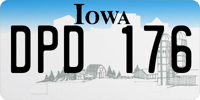 IA license plate DPD176