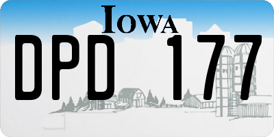 IA license plate DPD177