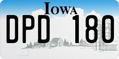 IA license plate DPD180