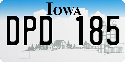 IA license plate DPD185