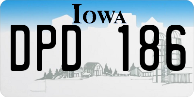 IA license plate DPD186