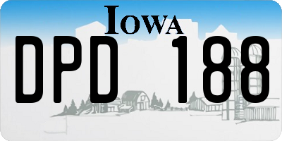 IA license plate DPD188