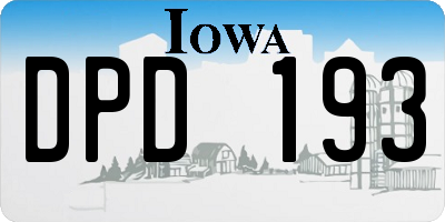 IA license plate DPD193