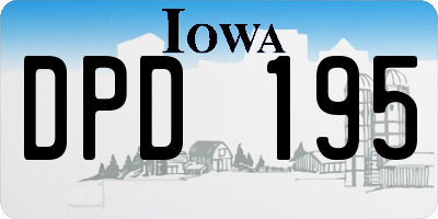 IA license plate DPD195