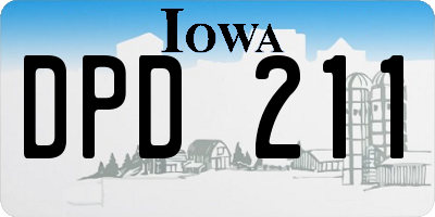 IA license plate DPD211
