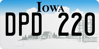 IA license plate DPD220