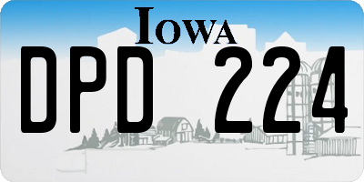 IA license plate DPD224
