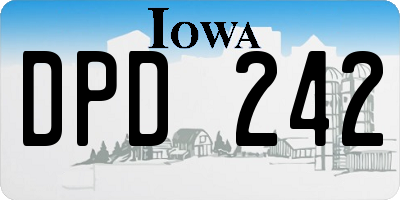 IA license plate DPD242
