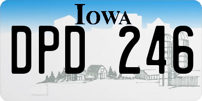 IA license plate DPD246