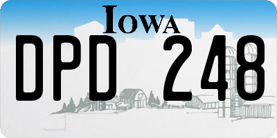 IA license plate DPD248
