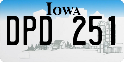 IA license plate DPD251